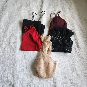 Women's Shirt Bra Size L Lot of 5